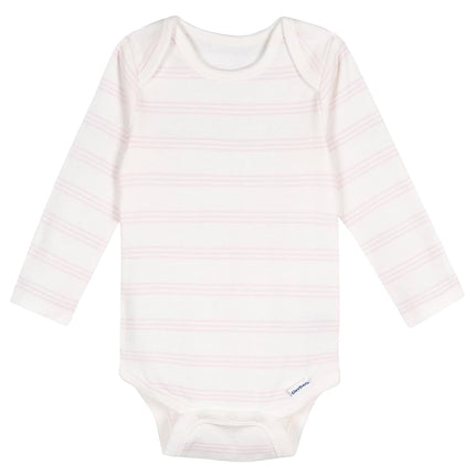 Gerber Baby Girls' 6-Pack Long-Sleeve Onesies Bodysuits, Wildflower, 0-3 Months