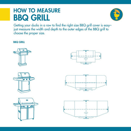 Duck Covers Ultimate Waterproof BBQ Grill Cover, 65 Inch, Grill Cover, Grill Cover for Outdoor Grill, BBQ Cover