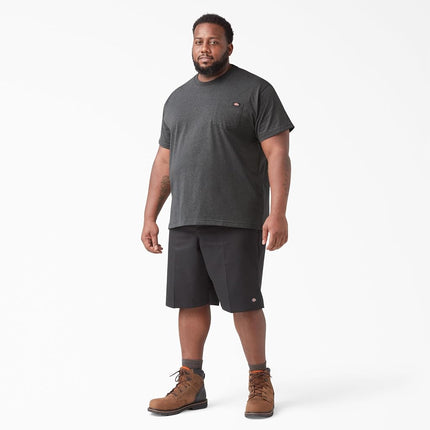 Dickies Men's Short Sleeve Heavyweight Crew Neck, Charcoal Gray Heather, 3X-Large Big Tall