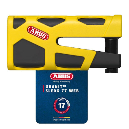 ABUS Granit Sledg 77 yellow brake disc lock - Moto