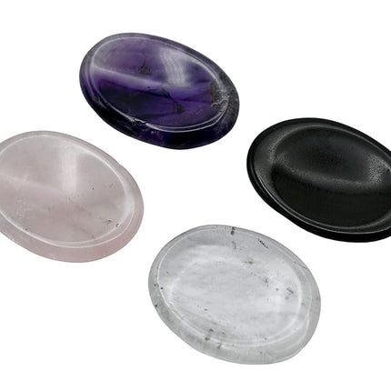 Amazing Gemstone Set of 4 Worry Stone Crystals and