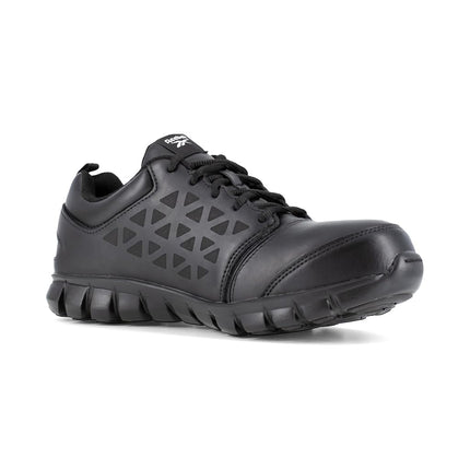 Reebok Work Men's Sublite Cushion Work EH Black Leather 4 E US