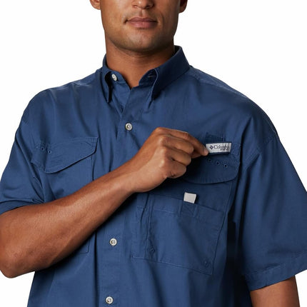 Columbia Men’s PFG Bonehead Short Sleeve Fishing Shirt, 100% Cotton,Carbon,Medium, Carbon, Medium
