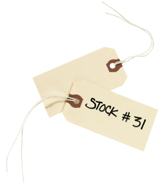 Avery Manila "G" Shipping Tags, Strung, 3.75 x 1.8