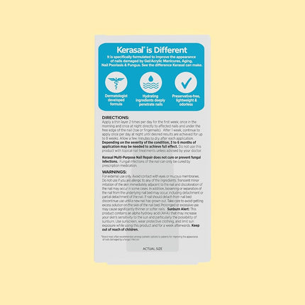 Kerasal Multi-Purpose Nail Repair Patches - 14 Count - Nail Repair for Damaged Nails, 8-Hour Nail Treatment Restores Healthy Appearance