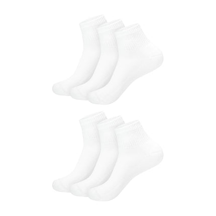 Hanes Women's Ankle Socks, Comfort Toe Seamed, Black Available, 6-Pack, White-6 Pack, 7-11 UK (Pack of 6)