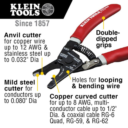 Coax Installation Kit with F Connectors, Cable Cutter, Compression Tool, Stripper, More Klein Tools VDV026-211