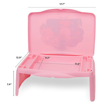 Peppa Pig Kids Lap Desk with Storage - Folding Lid and Collapsible Design - Portable for Travel or use in Bed at Home - Great for Writing, Reading or Other School Activities