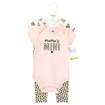 Conjunto de body y pantalón de algodón para bebé Hudson Baby, con diseño de Corazones de Leopardo, para prematuro