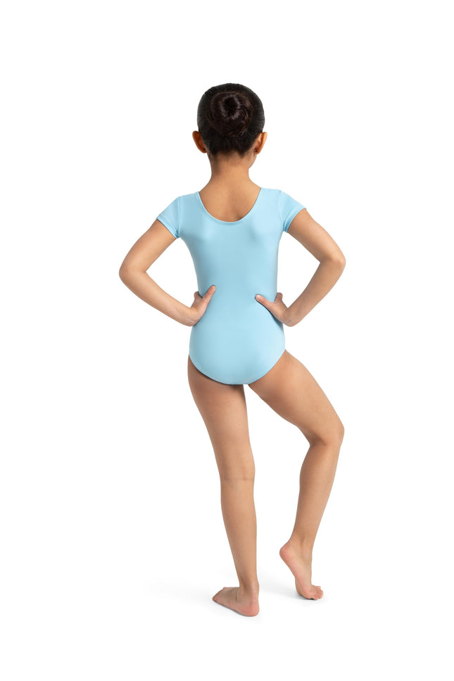 Capezio Short Sleeve Leotard - Girls, Light Blue, Medium