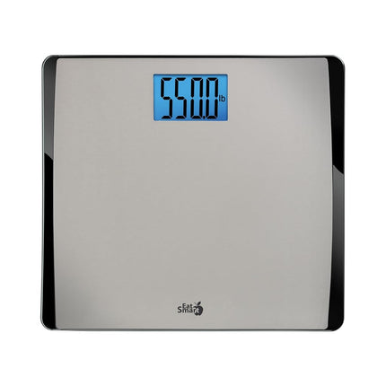 Báscula digital de baño de gran capacidad Eat Smart Precision de 550 libras con plataforma extraancha, de acero inoxidable