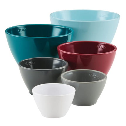 Rachael Ray Tools and Gadgets Nesting/Stackable Measuring Cups Set, 6 Piece - Assorted Colors