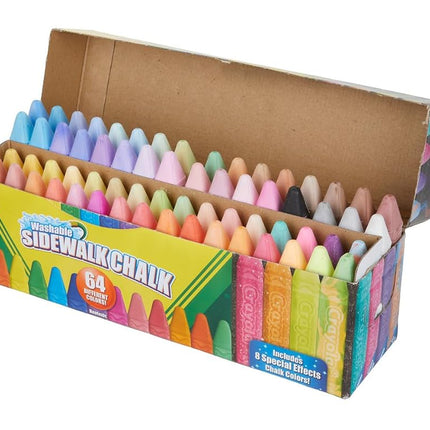 Crayola 51-2064 Washable Sidewalk Chalk, Multi-Colour