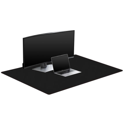 ZORESYN Leather Desk Pad (120 x 80cm) - PU Leather Desk Mat with Non-Slip Base - Lrge Gaming Mouse Pad Waterproof Table Mat Desktop Writing Pad Mouse Mat (Black)