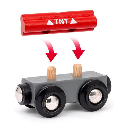 BRIO World Exploding Train Track Tunnel for Kids Age 3 Years Up - Wooden Railway Accessories and Add Ons