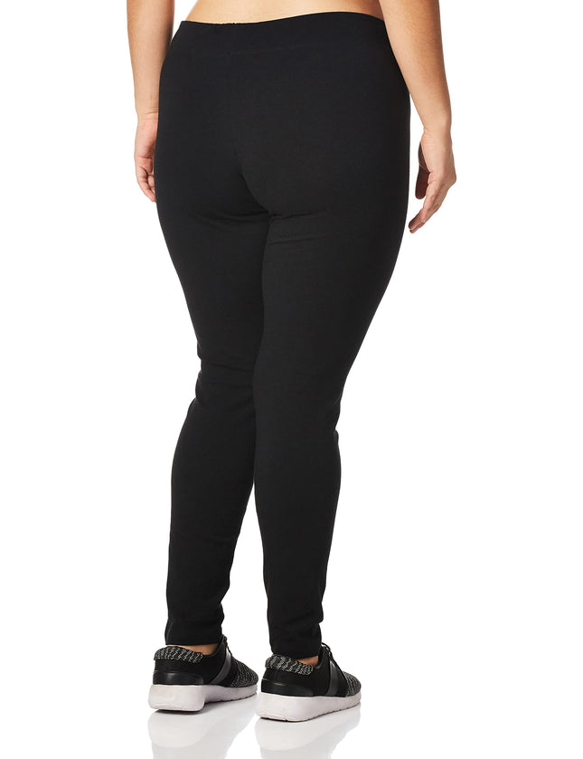 Hanes Women's Cotton Leggings Q71129 1 Pair Hosiery, Black, Medium