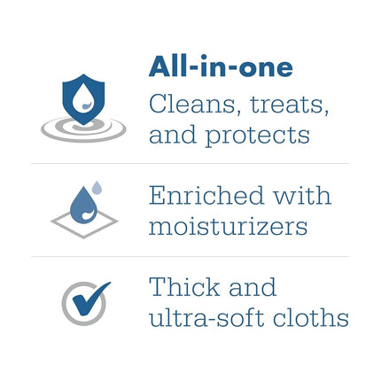 Stryker - Sage Comfort Shield Barrier Cream Cloths with Dimethicone - 1 Package, 24 Cloths – One-step Wipes Clean, Treat and Protect Skin from Incontinence Associated Dermatitis, Hypoallergenic