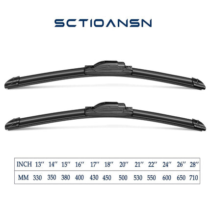 3 Wipers Set for Subaru Impreza 2008-2012, Windshield Wiper Blades Original Equipment Replacement Front and Rear- 24"/16"/16B" (Pack of 3) J- HOOK