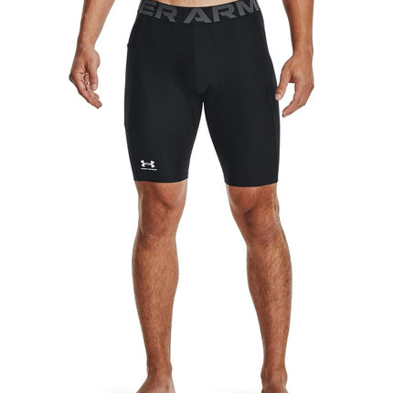 Under Armour Men's HeatGear Long Shorts, Black (001)/Pitch Gray, Small Tall
