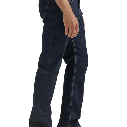 Wrangler Men's Free-to-Stretch Regular Fit Jean, Rinse Denim, 36W x 32L