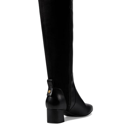 Cole Haan Women's The Go-to Block Heel Tall Boot 45mm Fashion, Black Leather, 8.5 UK