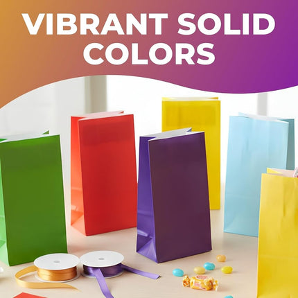 Oriental Trading Bright Colour Paper Goody Bag 12-Pieces