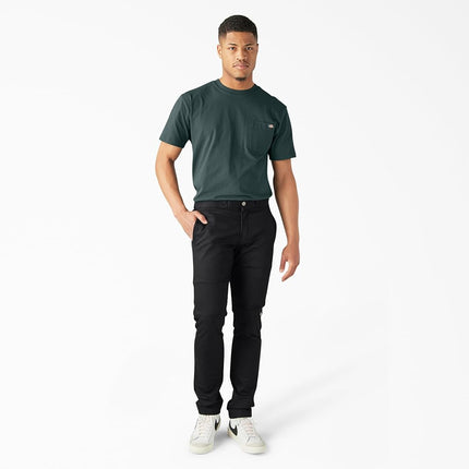 Dickies Men's Skinny Straight Double Knee Work Pants - Durable, Slim Fit, Industrial Uniform & Workwear, Desert Sand, 36W x 32L