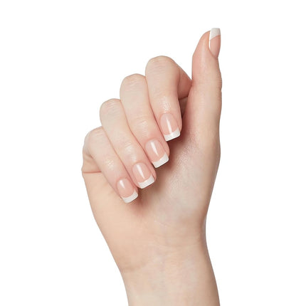 Kiss Everlasting French Nail Manicure, Chip-Free, Flexi-Fit Technology, Real Short, "String of Pearls", Nail Kit with Pink Nail Glue (Net Wt. 2g / 0.07oz), Mini File, Manicure Stick, and 28 Fake Nails