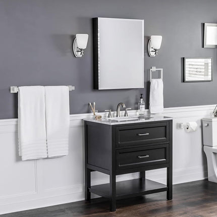 FAHKNS 10 Pièces Ensemble d'Accessoires de Salle de Bain 23,6 Pouces en Acier Inoxydable, Porte-Serviettes Carré Mural pour Salle de Bain, Argent