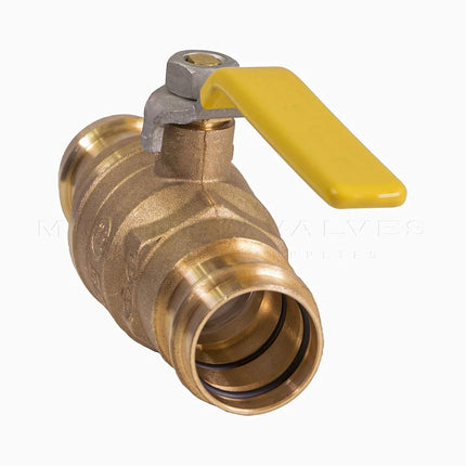 Midline Valve 532VLV001 Double-O-Ring Press Ball Valve, with 1 in. Connections, Full Port, Water Shutoff, Brass (Pack of 5) (532VLV001-5)