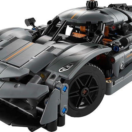 LEGO Technic Koenigsegg Jesko Absolut Grey Hypercar, Sports Car Building Toy Set for Boys and Girls, Vehicle Racing Car for Kids, Buildable Model Kit, Sports Car Toy, Motor Enthusiasts’ Gift, 42173