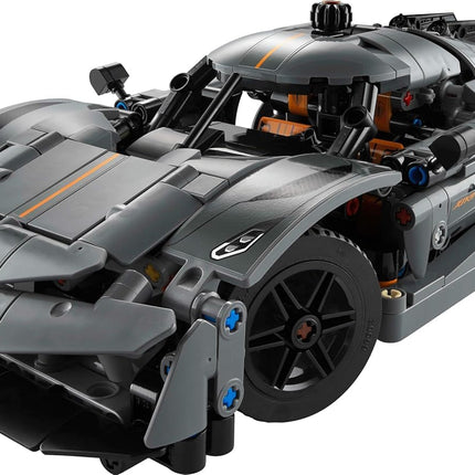 LEGO Technic Koenigsegg Jesko Absolut Grey Hypercar, Sports Car Building Toy Set for Boys and Girls, Vehicle Racing Car for Kids, Buildable Model Kit, Sports Car Toy, Motor Enthusiasts’ Gift, 42173