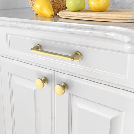 Asidrama 10 Pack Gold Zinc Cabinet Knobs for Dresser Drawers