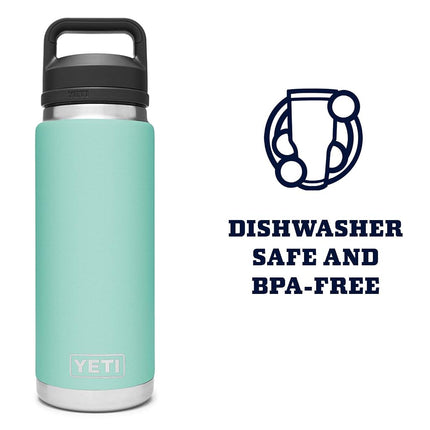 YETI Rambler 26 oz Bottle, Vacuum Insulated, Stainless Steel with Chug Cap, Seafoam