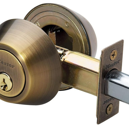 Master Lock TUCO0705 Keyed Alike Tulip Door Lock with Deadbolt, Polished Brass