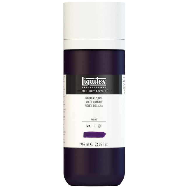 Liquitex Professional Soft Body Acrylic Paint 32-oz bottle, Dioxazine Purple
