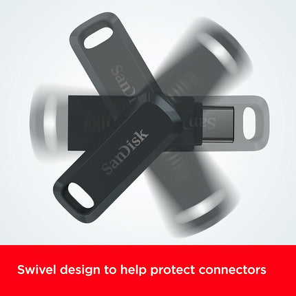 SANDISK Ultra Dual Drive Go 128GB, USB-C & USB-A, Up to 400MB/s Read Speeds