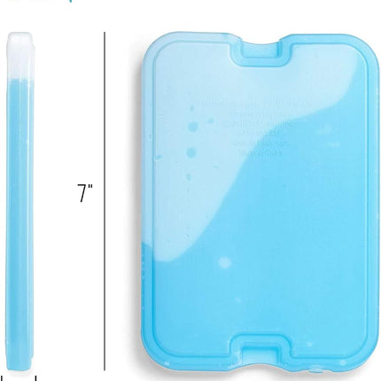 Fit & Fresh XL Cool Coolers - Paquete de 4 bolsas de hielo delgadas extragrandes azules para fiambrera, 4 unidades (paquete de 1)