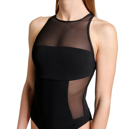 Arena Womens Feel Women's Mesh Panel Swim Pro Back Swimsuit