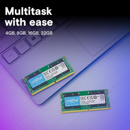Crucial DDR4 RAM 32GB Kit (2x16GB) 3200MHz SODIMM CL22, Laptop Computer Memory, Mini PC (or 2933MHz, 2666MHz) - CT2K16G4SFRA32A
