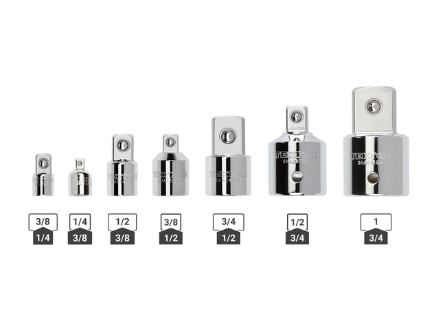 TEKTON Socket Adapter/Socket Reducer Set, 7-Piece (1/4, 3/8, 1/2, 3/4 in.) | SHA99019