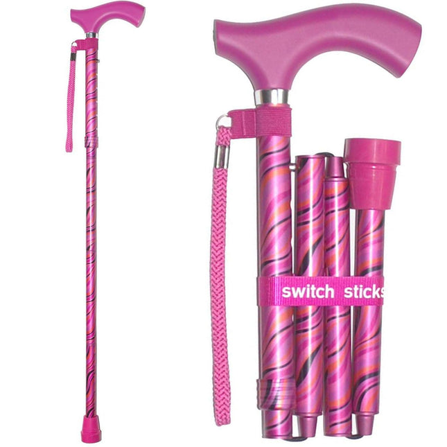 Switch Sticks Aluminum Adjustable Folding Cane and