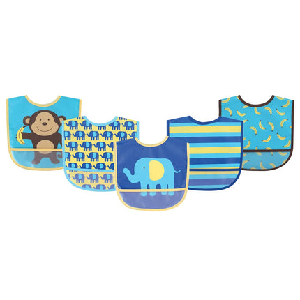 Luvable Friends Unisex Baby Waterproof PEVA Bibs, 