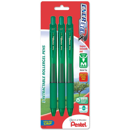 Pentel EnerGel-X Retractable Liquid Gel Pen, (0.7m