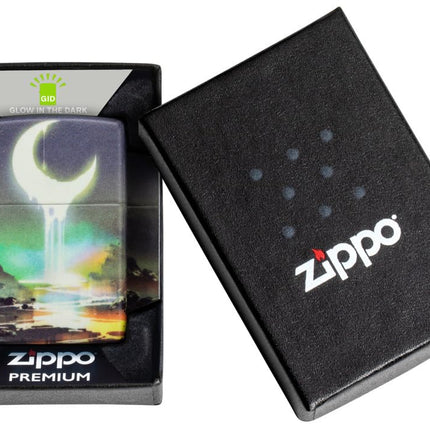 Zippo Moon Dream Design 540 Color Glow in The Dark Pocket Lighter