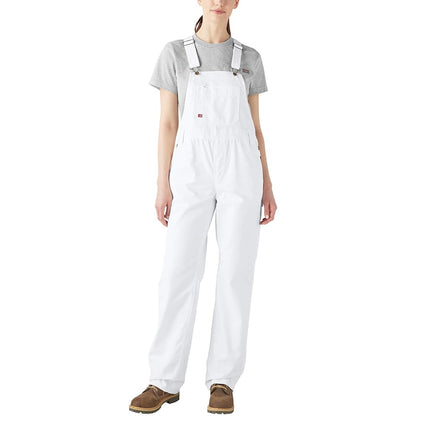 Dickies, Women's, BIB RELAXED STRAIGHT, WHITE, L
