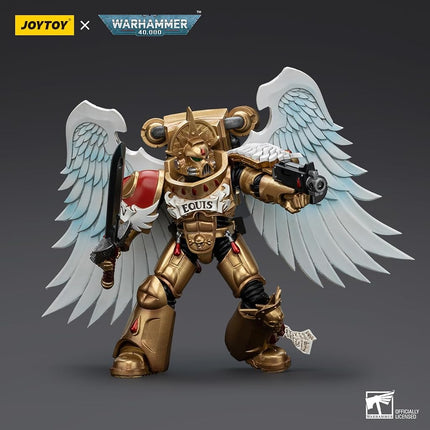 JoyToy Warhammer 40k: The Horus Heresy - Blood Angels Sanguinary Guard with Encarmine Sword 2 1:18 Scale Figure