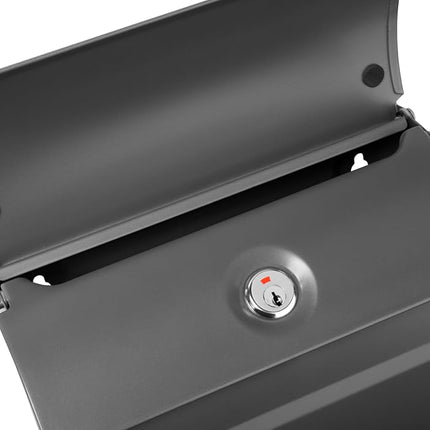 Aspen Locking Wall Mount Mailbox, Letterbox, Postbox Graphite