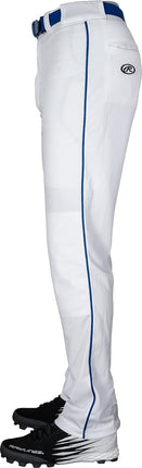 Rawlings Men's Piped Pants, White/Royal, X-Large