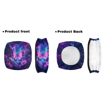 LedBack Wheelchair Bag for Seniors Rollator Walker Rollator Covers Purple Butterfly Flower Walker Seat and Backrest Covers, Easy to Install